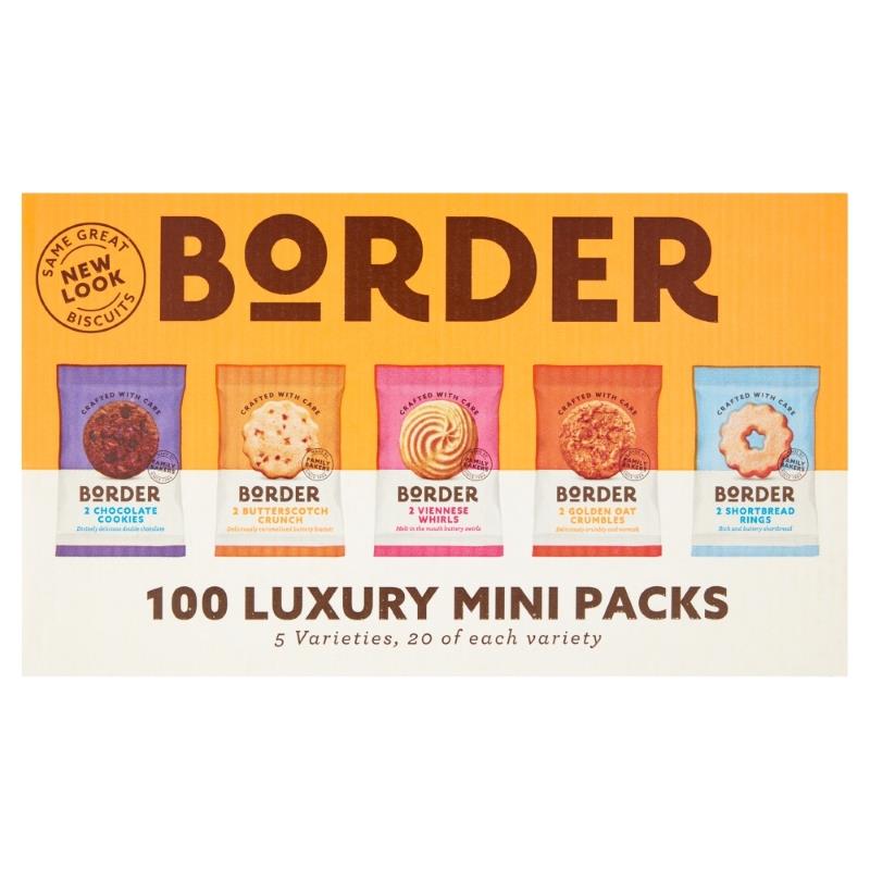 borders biscuits, snack packs, 5 flavours, mini packs, premium, quality 