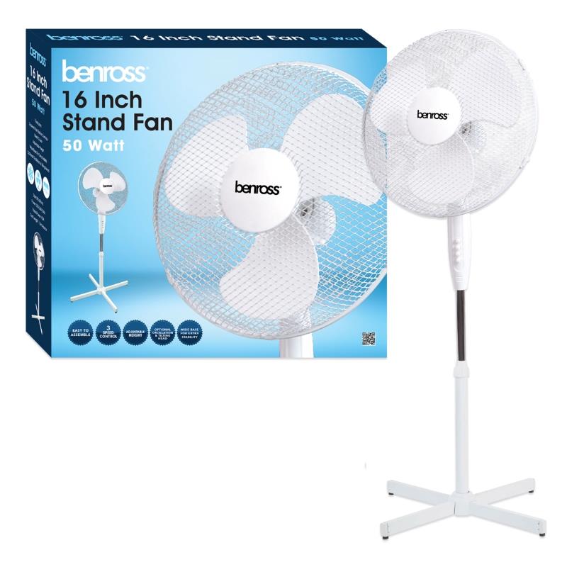 16" Stand White Fan