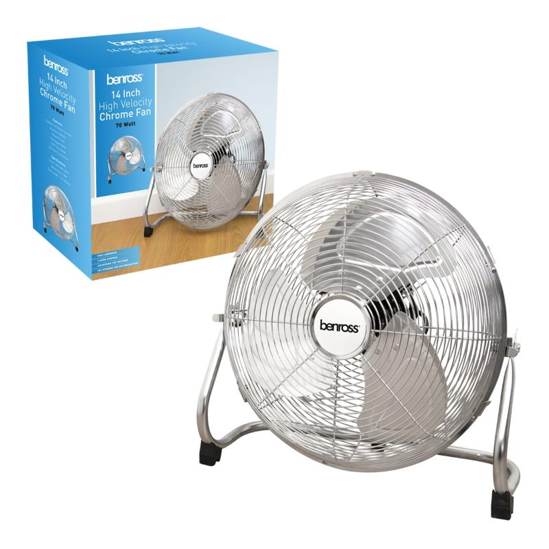 14" High Velocity Chrome Fan