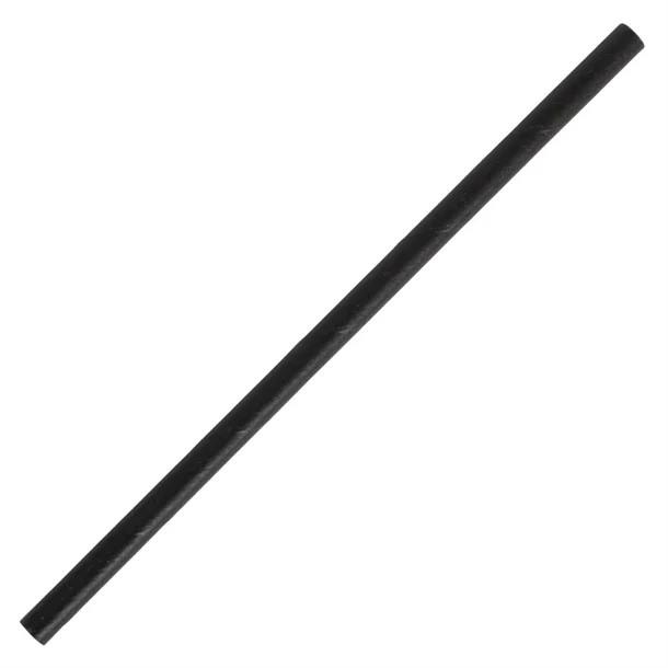 Black Compostable Paper Cocktail Stirrer Straw