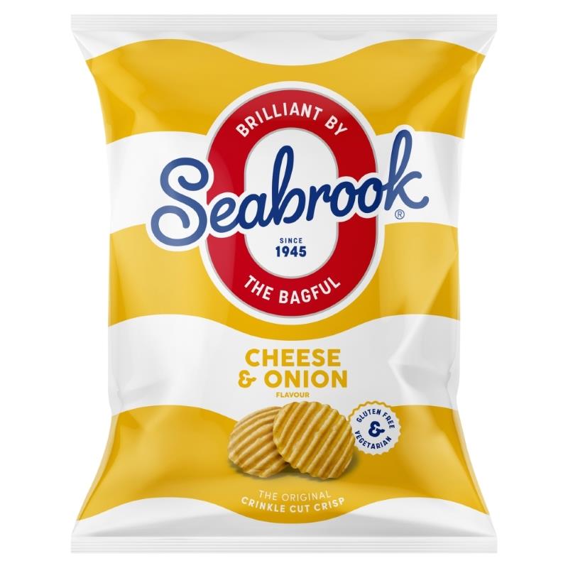 Seabrook Cheese & Onion Crisps 31.8g