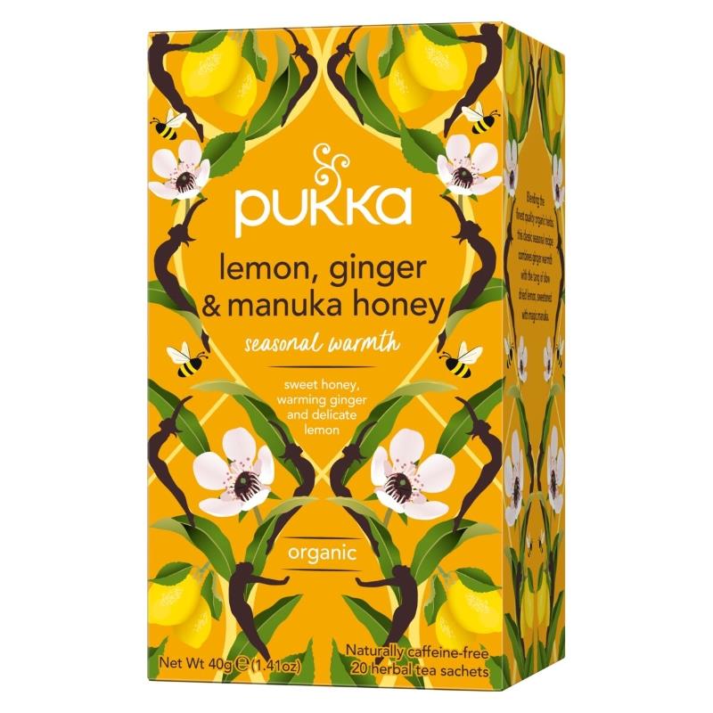 Pukka Lemon, Ginger and Manuka Honey Tea Bags 20's