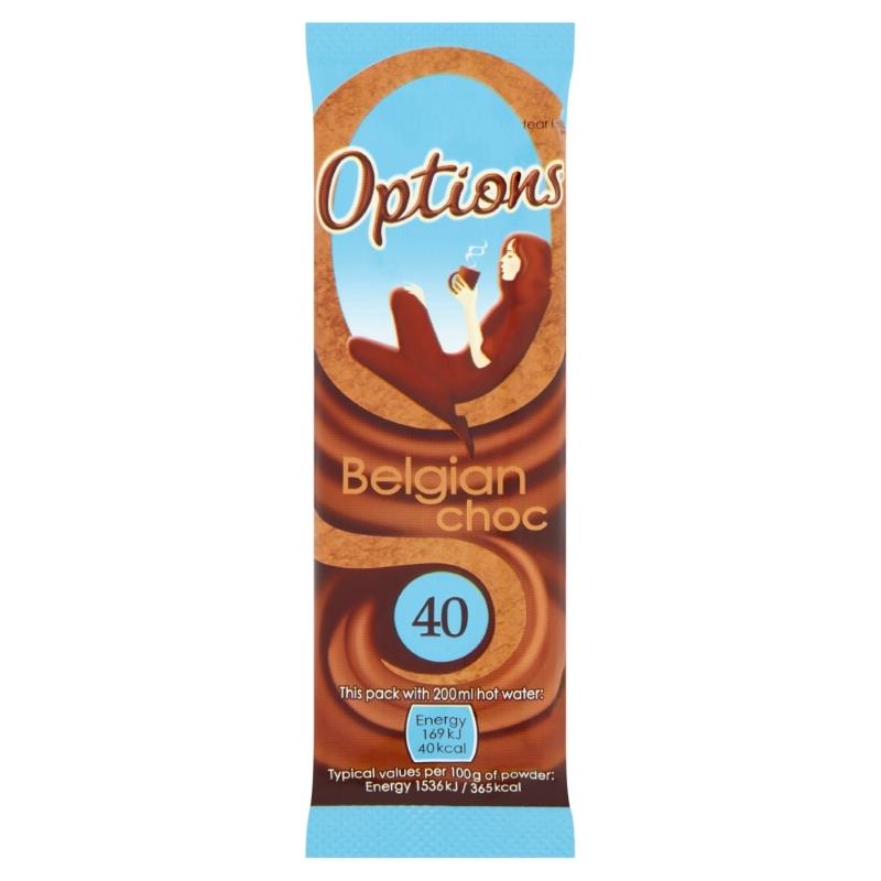 Options Belgian Hot Chocolate Sachets 100's