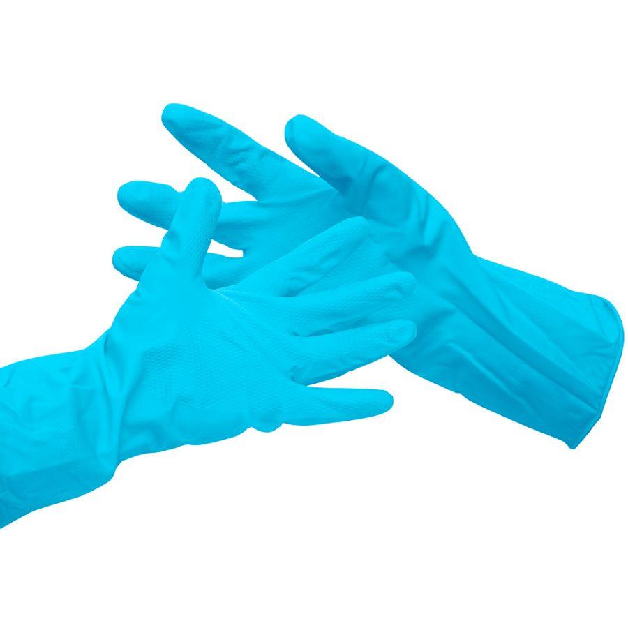 Household Rubber Gloves - Blue - Large