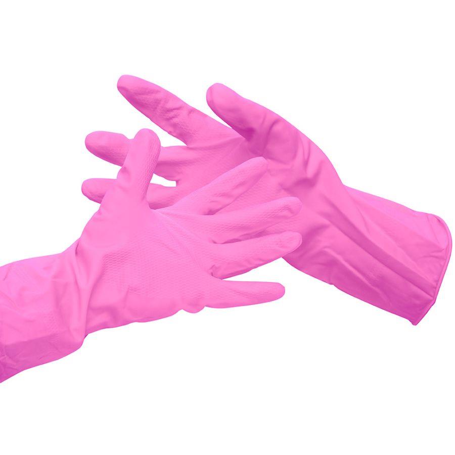 Household Pink Rubber Gloves Medium