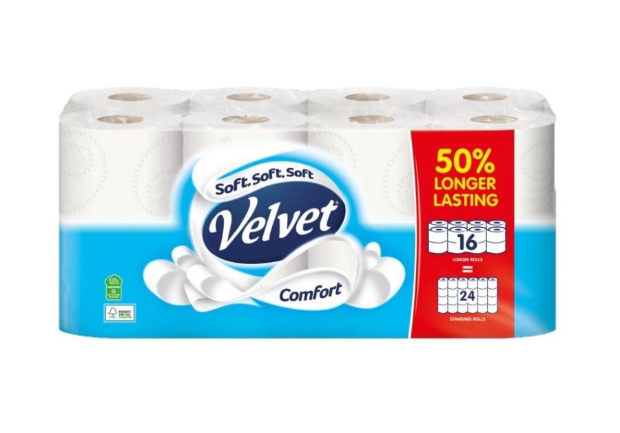 Velvet Comfort Toilet Rolls 16's